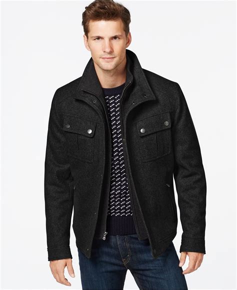 michael kors wool blend field jacket men's big and tall|Macy's.